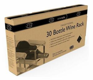 Stojan na víno RTA na 30 lahví, černý jasan - pozinkovaná ocel / rozložený
