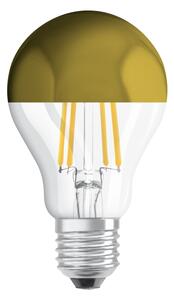 LED Žárovka se zrcadlovým vrchlíkem FILAMENT E27/6,5W/230V 2700K zlatá - Osram