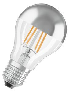 LED Žárovka se zrcadlovým vrchlíkem FILAMENT E27/6,5W/230V 2700K stříbrná- Osram