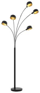Stojací lampa 200 cm 5 x E14 černo-zlatá