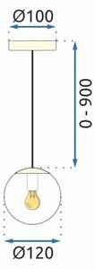 Toolight - Závěsná stropní lampa Sphera - zlatá/černá - APP1249-1CP