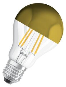 LED Žárovka se zrcadlovým vrchlíkem FILAMENT E27/6,5W/230V 2700K zlatá - Osram