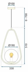 Toolight - Závěsná stropní lampa Sphera - bílá - APP472-1CP