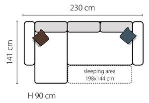 Nábytek Pyramida, s.r.o. Rozkládací rohová sedačka FLINT výběr barev Potah u dekoračního pásu a opěrné části:: roh na levé straně