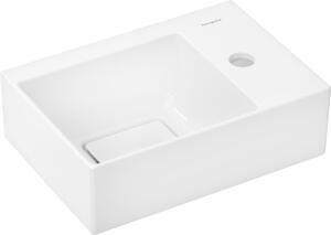 Hansgrohe Xevolos E Umývátko 360/250 s otvorem pro baterii vpravo bez přepadu, SmartClean, bílá 61086450