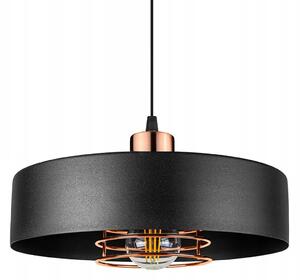 Toolight - Závěsná stropní lampa industy - černá/růžově zlatá - APP1246-1CP