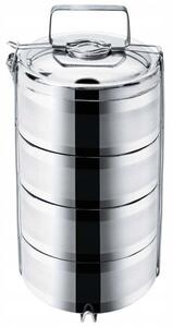 Jídelní menážka Orion, 4patrová, ocelová, 4x 1,1 L