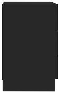 Noční stolky Como - 2 ks - černé vysoký lesk | 38x35x56 cm