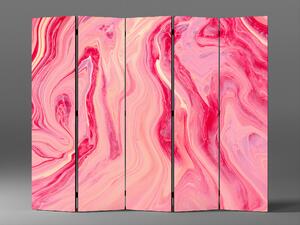 Liox paraván růžová abstrakce Rozměr: 225 x 180 cm