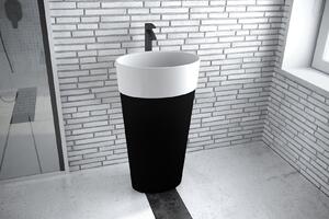 Besco Uniqa Black & White volně stojící keramické umyvadlo