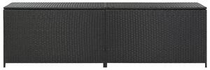Zahradní úložný box polyratan 200 x 50 x 60 cm černý