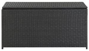 Zahradní úložný box polyratan 100 x 50 x 50 cm černý