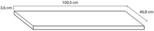 EBS Desk Umyvadlová deska 100 cm, dub kronberg DESKD100DK