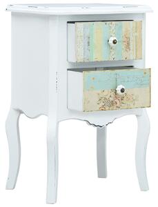 Noční stolek Cash - bílý a hnědý | 43x32x65 cm