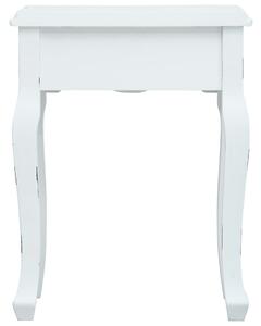 Noční stolek Bulla - dřevo - bílý | 40x30x50,5 cm