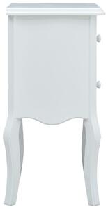 Noční stolek Godfor - bílý a šedý | 43x32x65 cm