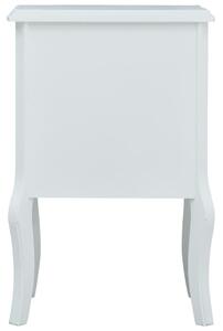 Noční stolek Godfor - bílý a šedý | 43x32x65 cm