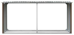 Zahradní kůlna na dříví pozinkovaná ocel 330x92x153 cm hnědá