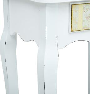 Noční stolek Bulla - dřevo - bílý | 40x30x50,5 cm