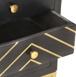 Noční stolek Mikepery - černozlatý | 40x30x50 cm