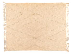 Béžový bavlněný přehoz na dvoulůžko 250x260 cm Sahara - Tiseco Home Studio