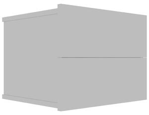 Noční stolek Noone - šedý s vysokým leskem | 40x30x30 cm