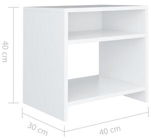 Noční stolky - 2 ks - bílé | 40x30x40 cm