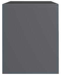 Noční stolek - šedý s vysokým leskem | 40x30x40 cm