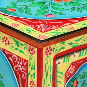 Ručně malovaný noční stolek Earths | 40x30x50 cm