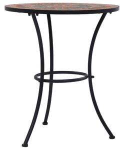 Mozaikový bistro stolek oranžovo-šedý 60 cm keramika