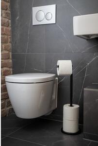 Černý ocelový stojan na toaletní papír – Wenko