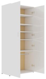 Botník Arina - bílý s vysokým leskem | 80x39x178 cm