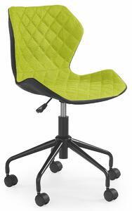 Prošívaná kancelářská židle Eko kůže Černo-zelená PIA