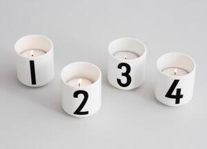 Porcelánové svícny v sadě 4 ks Mini - Design Letters