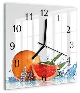 Skleněné hodiny na stěnu Grapefruit zskc-30x30-00177785