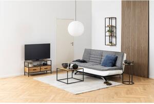 Černý TV stolek v dekoru dubu 90x50 cm Seaford - Actona