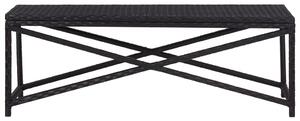 Zahradní lavice 120 cm polyratan černá