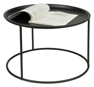 Černý konferenční stolek WOOOD Ivar, Ø 56 cm