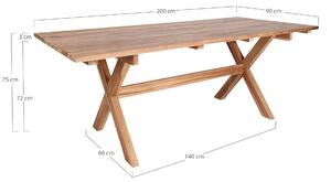 House Nordic Jídelní stůl Murcia (Jídelní stůl z recyklovaného teaku\n200x90xh75cm)