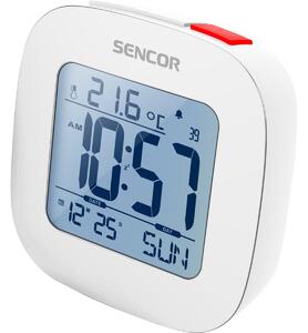 Sencor SDC 1200 W hodiny s budíkem, bílá