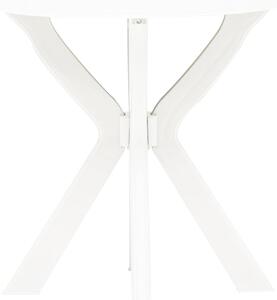 Bistro stolek bílý Ø 70 cm plast