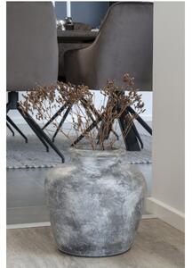 House Nordic Dekorativní váza z terakoty, starobylá světle šedá, Ø30x30 cm (Starožitná světle šedá)
