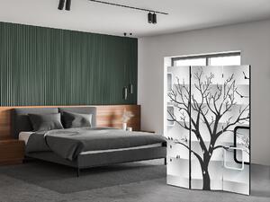 Liox Černobílý paraván abstraktní strom Rozměr: 135 x 180 cm