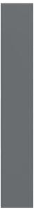 Knihovna Madison - 5 polic - šedá s vysokým leskem | 80x30x189 cm