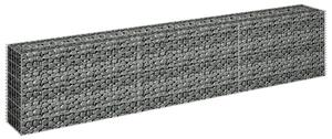 Gabionový vyvýšený záhon pozinkovaná ocel 270 x 30 x 60 cm