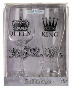 Sklenice pro pár King a Queen, 600 ml a 430 ml