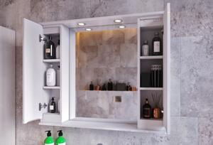Kingsbath Auriga 100 závěsná koupelnová skříňka se zrcadlem a LED osvětlením