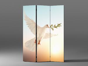 Liox Paraván bílá holubice Rozměr: 135 x 180 cm