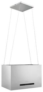 Závěsná ostrůvková digestoř dotykový senzor LCD 55cm nerez ocel