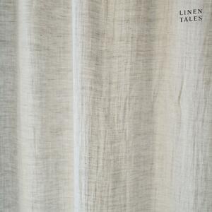 Béžový lněný lehký závěs s tunýlkem Linen Tales Daytime, 275 x 130 cm